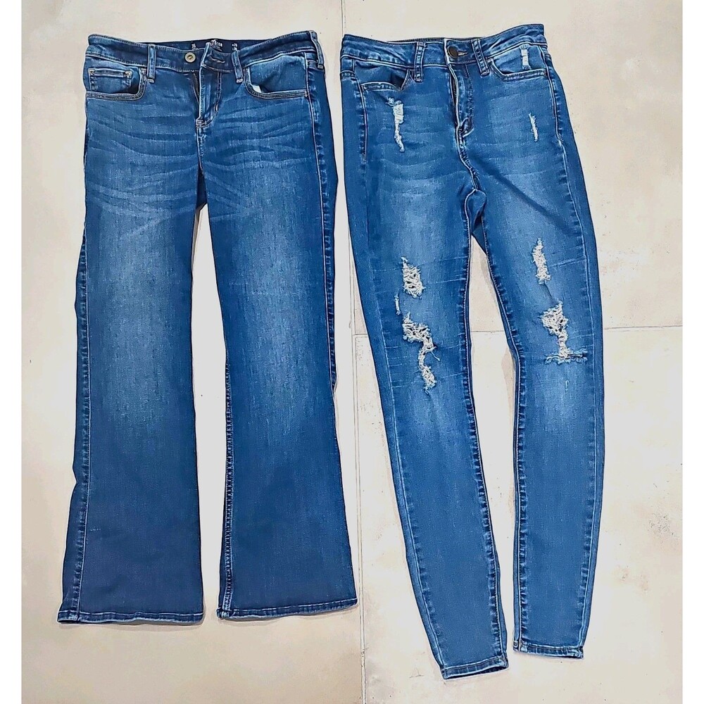 Hollister Women's 3S 26w/30l Low Rise Boot & So High Rise Jegging 3L/26w Jeans